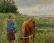 卡米耶 毕沙罗 : Cowherd, Pontoise